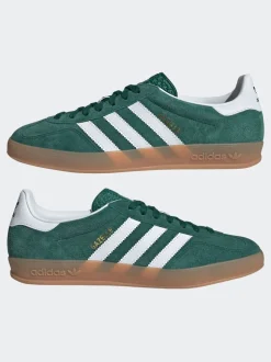 adidas Originals Green/White Gazelle Indoor Trainers