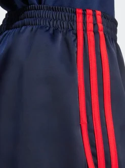 adidas Originals Navy/Red 3 Stripe Satin Sprinter Shorts