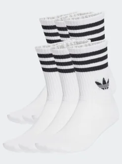 adidas Originals White 6 Pack Crew Socks 6 Pack