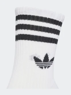 adidas Originals White 6 Pack Crew Socks 6 Pack