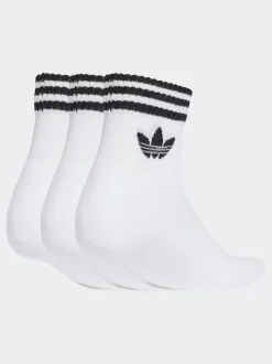 adidas Originals White Ankle Socks 3 Pack