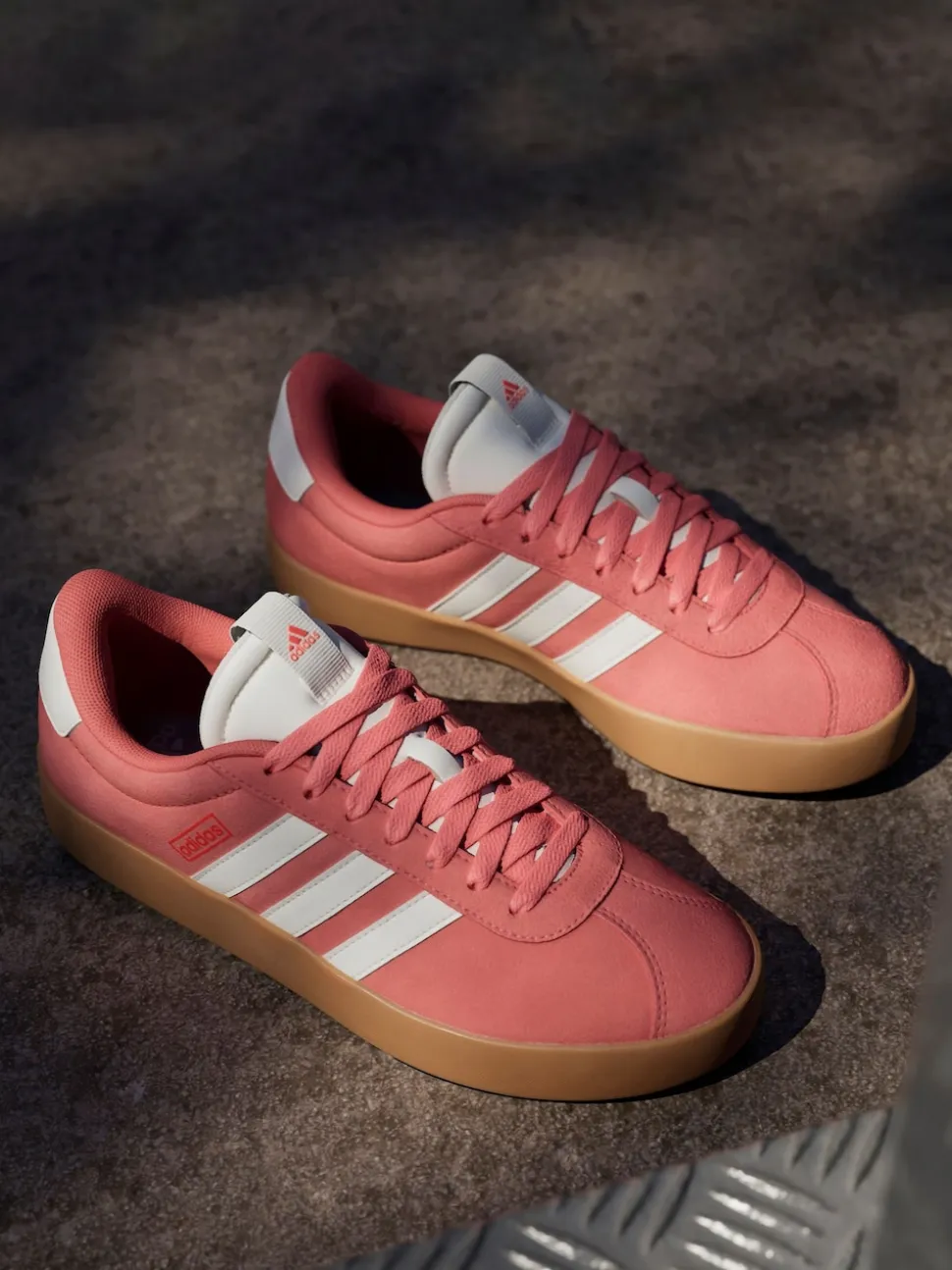 adidas Red Dark VL Court 3.0 Trainers