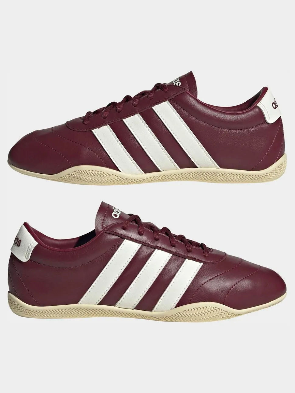 adidas Red/White Grand Court Lo Trainers