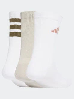 adidas White Chrome Logo Socks 3 Pack