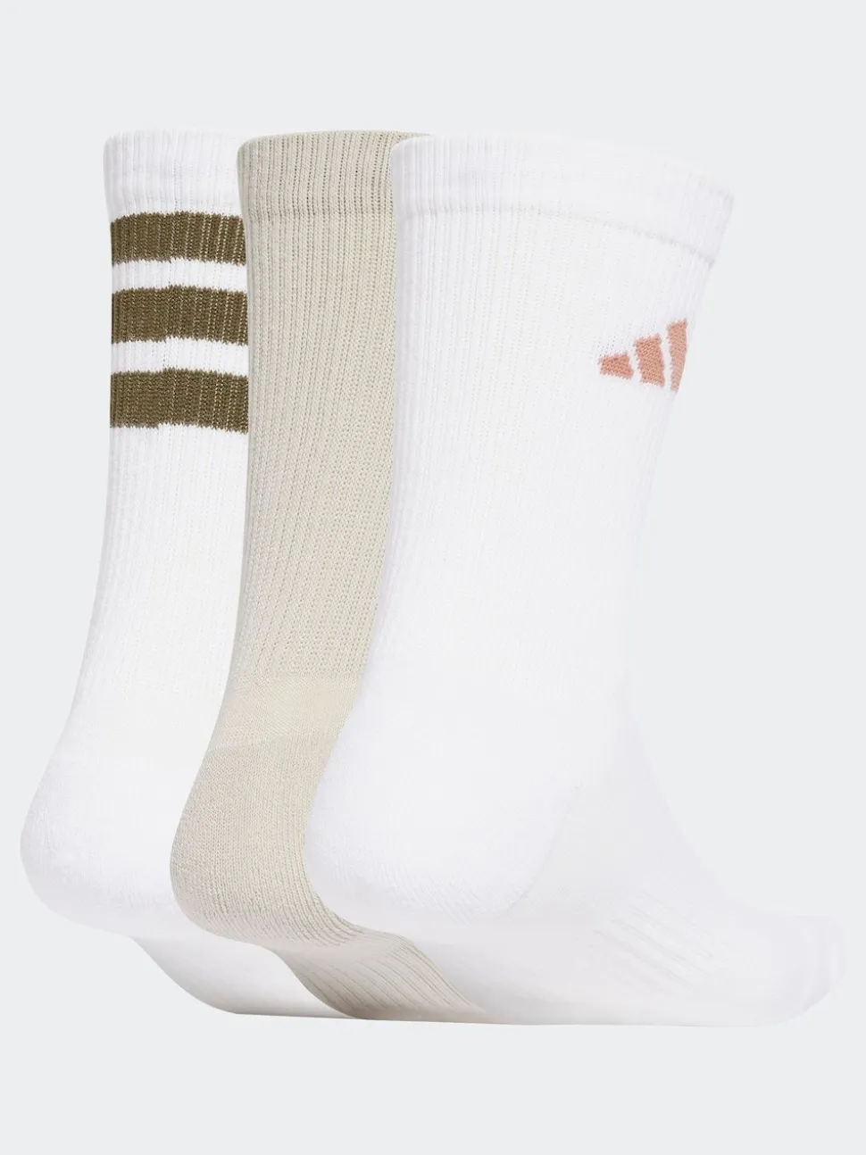 adidas White Chrome Logo Socks 3 Pack