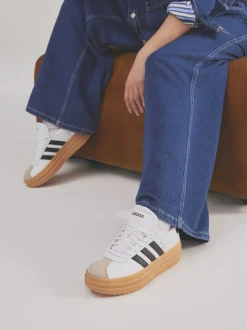 adidas White/Black VL Court Bold Trainers