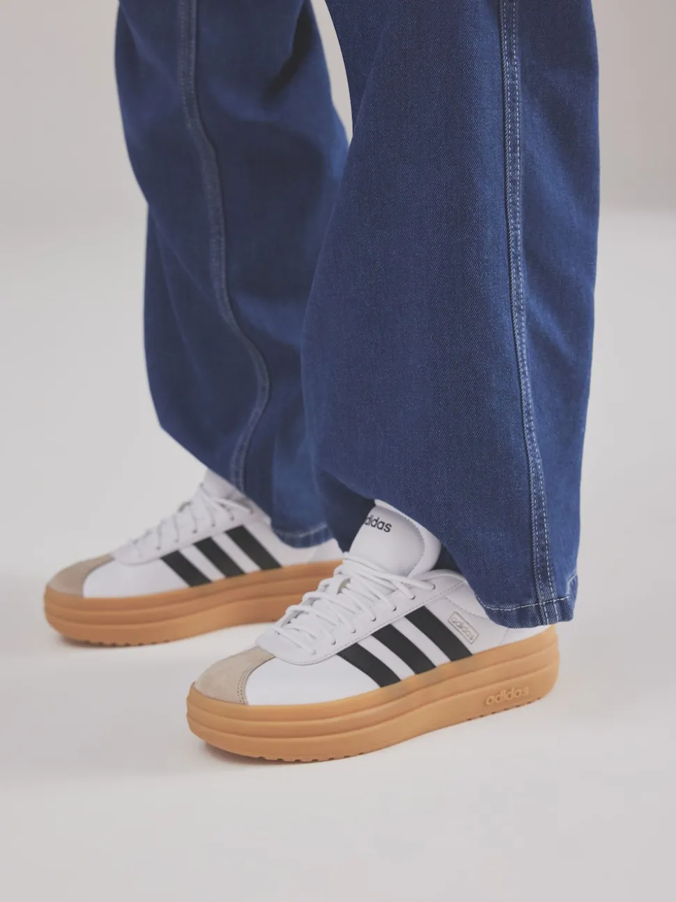 adidas White/Black VL Court Bold Trainers
