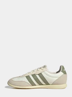 adidas White/Green Barreda Lo Trainers