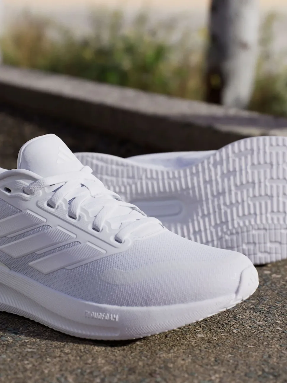 adidas White/Grey Grand Court Trainers