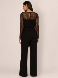 Adrianna Papell Black Knit Crepe Jumpsuit