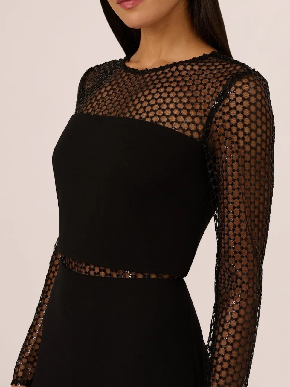 Adrianna Papell Black Knit Crepe Jumpsuit