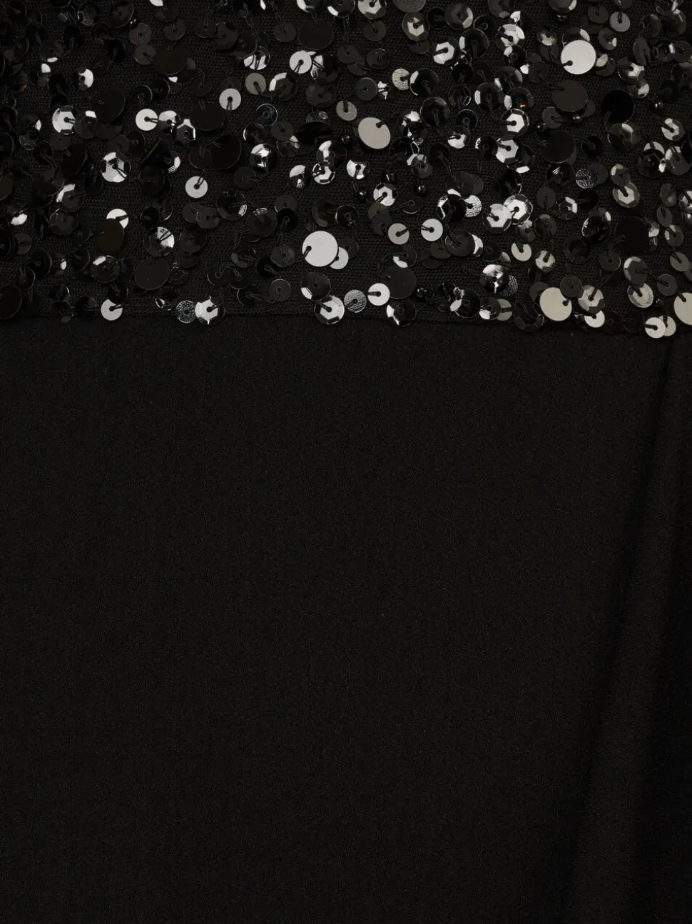 Adrianna Papell Black Strapless Bead Mesh Dress