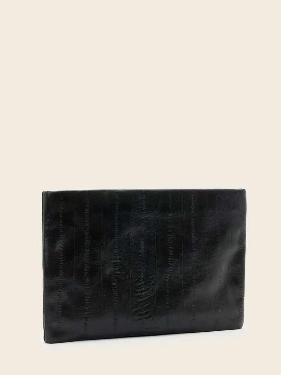 AllSaints Black Bettina Eel Clutch