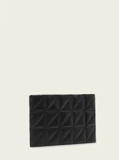 AllSaints Black Bettina Quilt Clutch