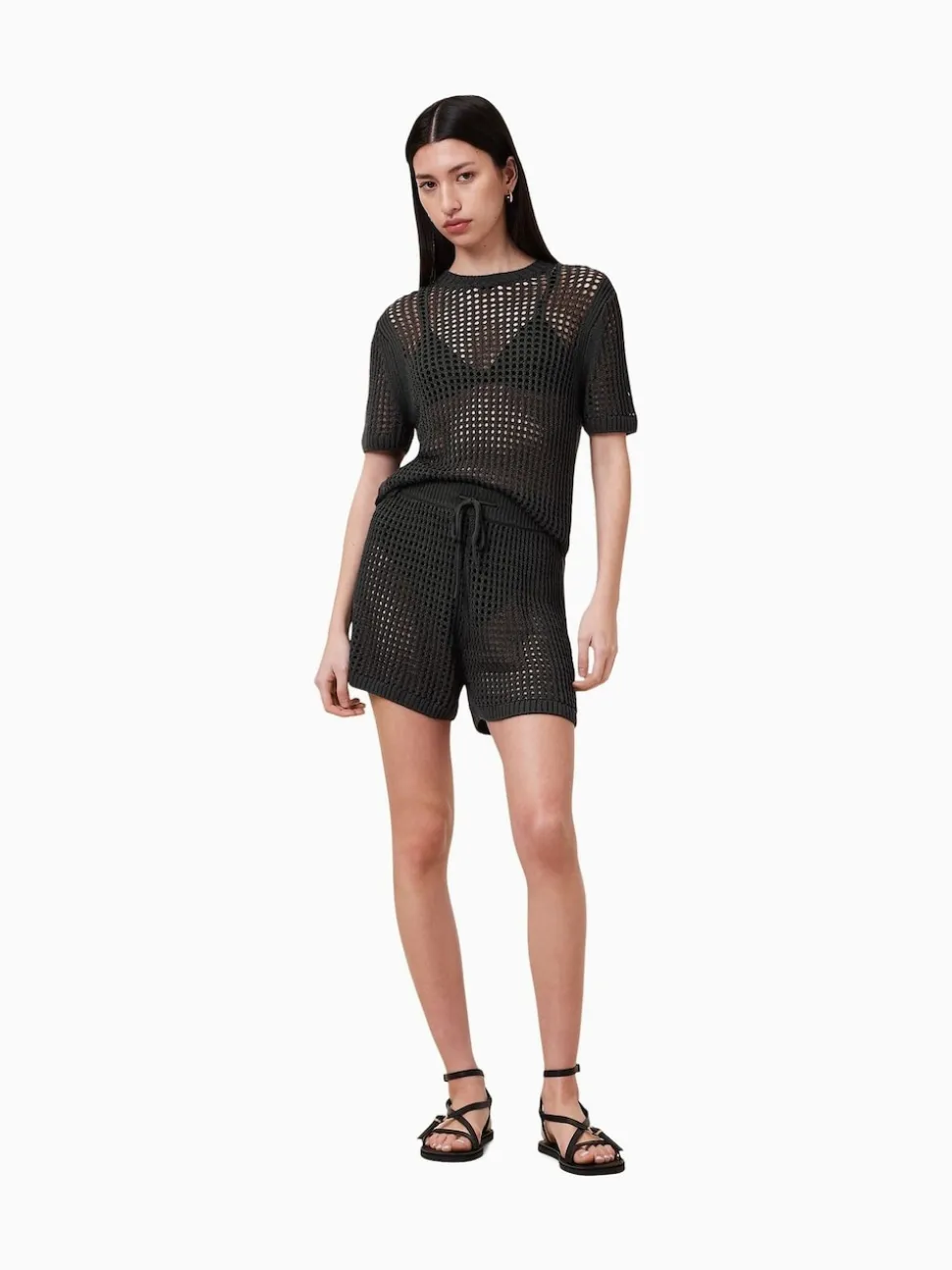 AllSaints Black Paloma Shorts