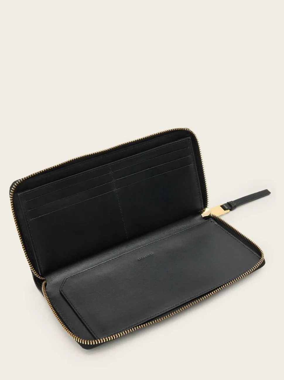 AllSaints Black Travel Purse