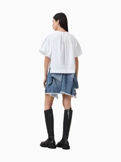 AllSaints Blue Crissy Denim 100% Cotton Skirt