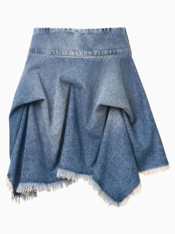 AllSaints Blue Crissy Denim 100% Cotton Skirt