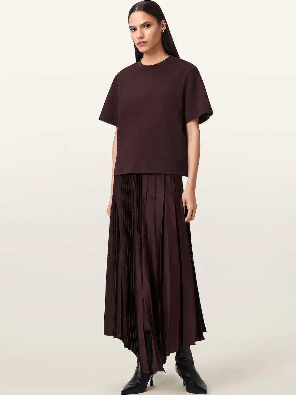 AllSaints Red Jax Skirt