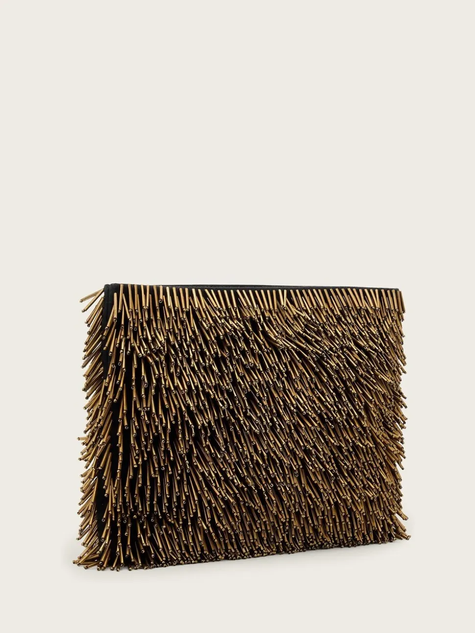 AllSaints Yellow Bettina Bead Clutch