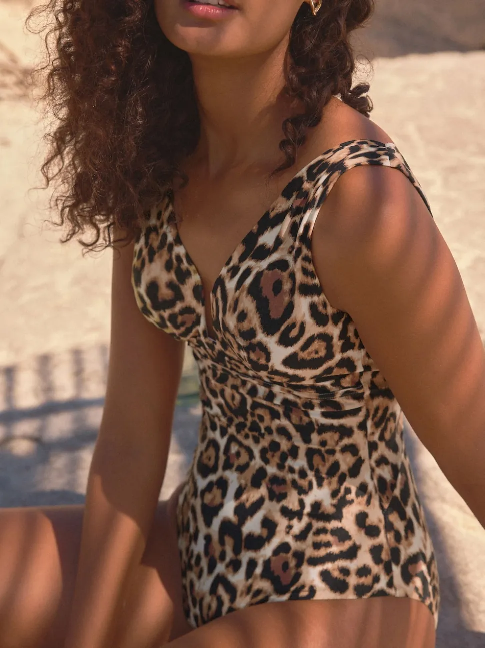Animal Plunge Shaping Tummy Control Swimsuit
