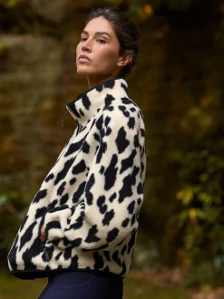 Animal Print Active Printed Borg Jacket