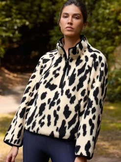 Animal Print Active Printed Borg Jacket