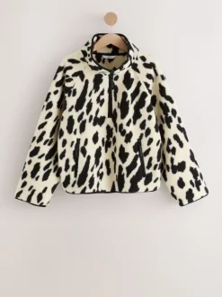 Animal Print Active Printed Borg Jacket