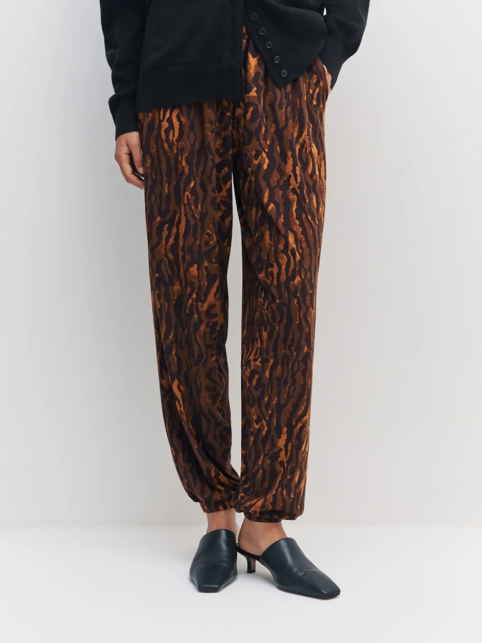Animal Print Jersey Harem Joggers