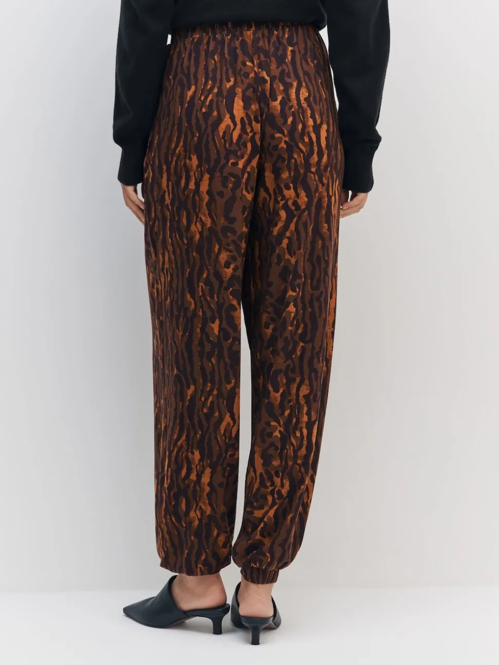 Animal Print Jersey Harem Joggers