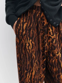 Animal Print Jersey Harem Joggers