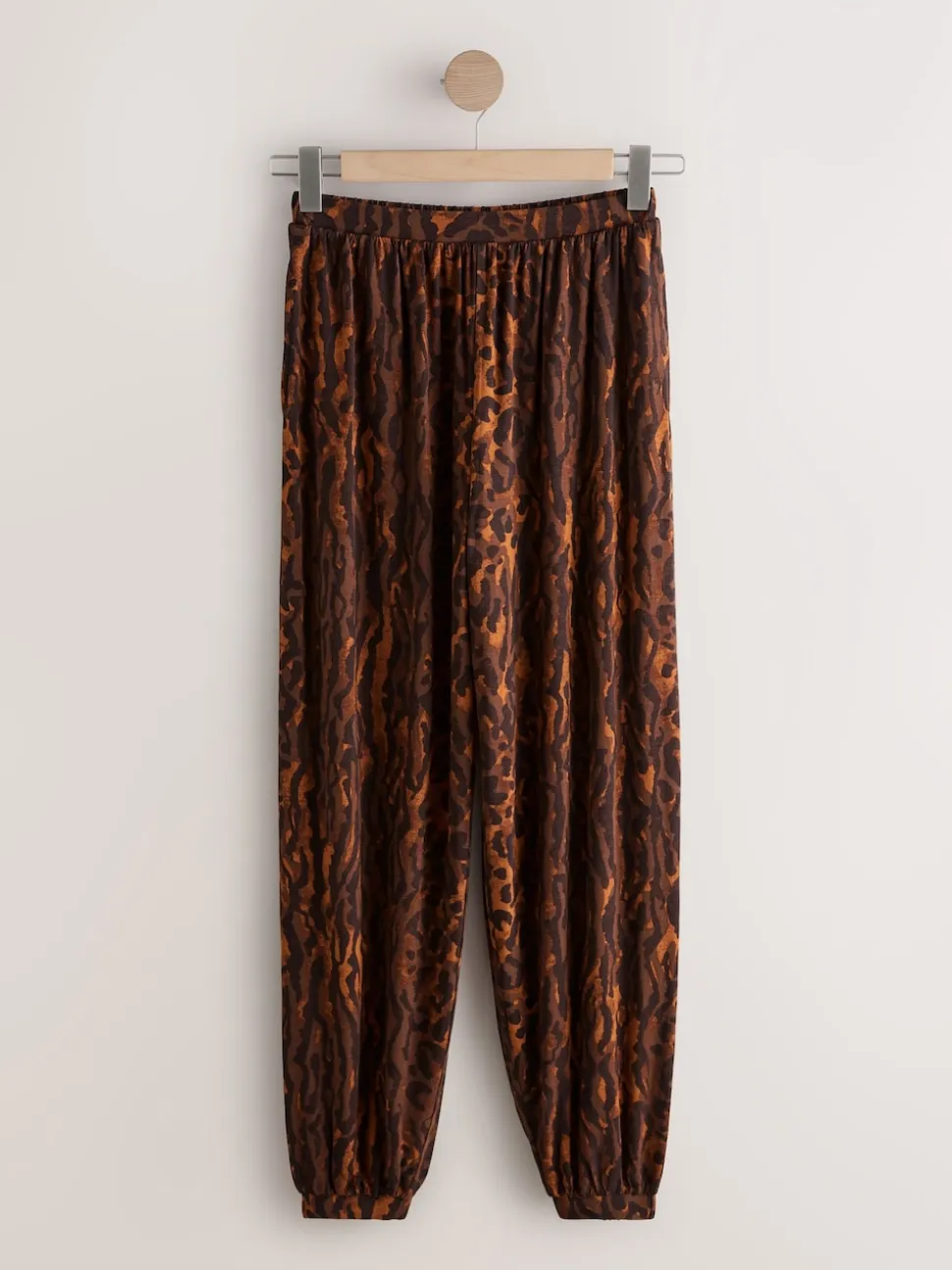 Animal Print Jersey Harem Joggers