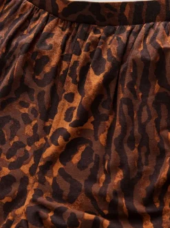 Animal Print Jersey Harem Joggers