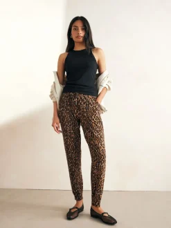 Animal Print Jersey Joggers