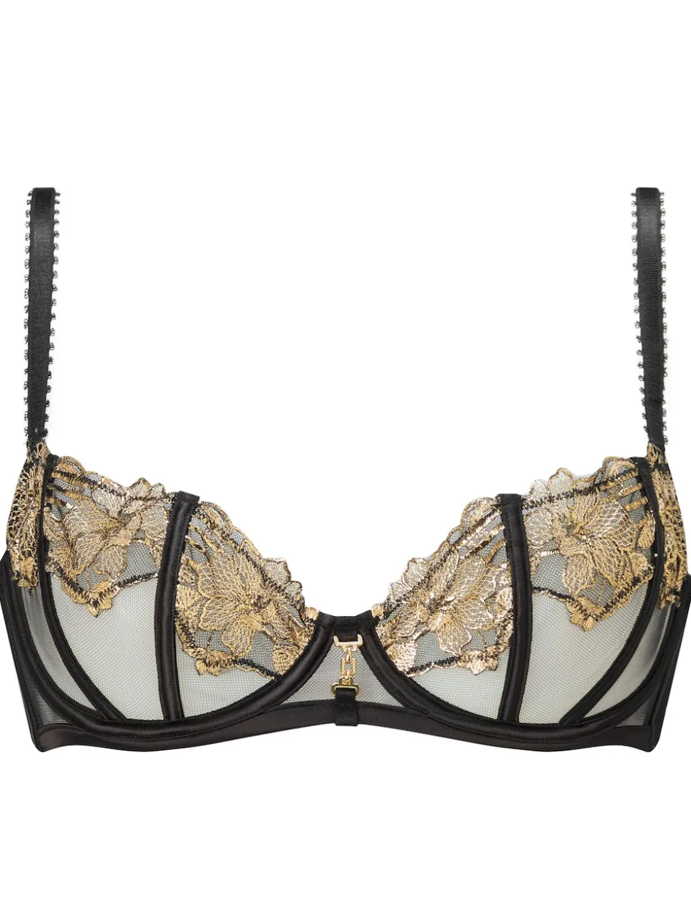 Ann Summers Black Caged Lily Non Padded Balcony Bra