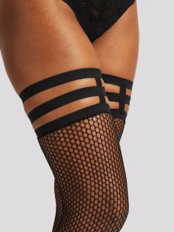 Ann Summers Black Leg Harness Fishnet Black Tights