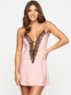 Ann Summers Pale Pink Cherryann Satin Chemise Slip Nightie