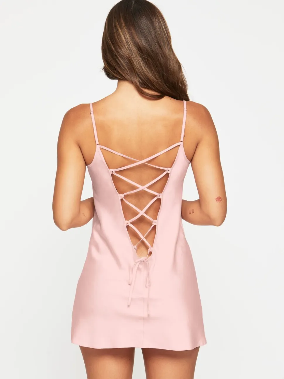 Ann Summers Pale Pink Cherryann Satin Chemise Slip Nightie