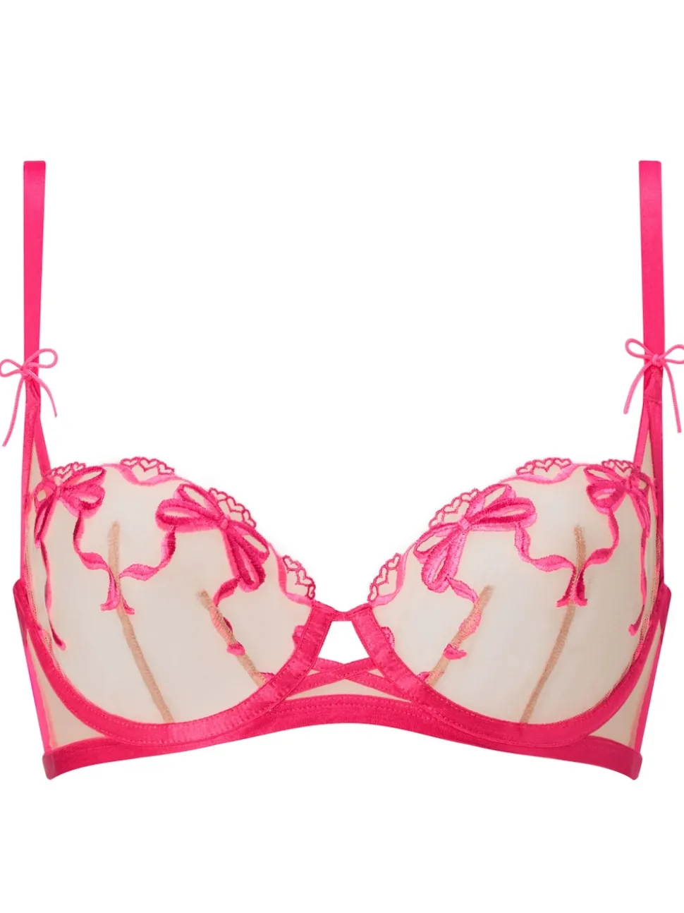 Ann Summers Pink Bound By Love Non Pad Balcony Bra