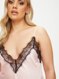 Ann Summers Pink Cerise Satin Cami Set