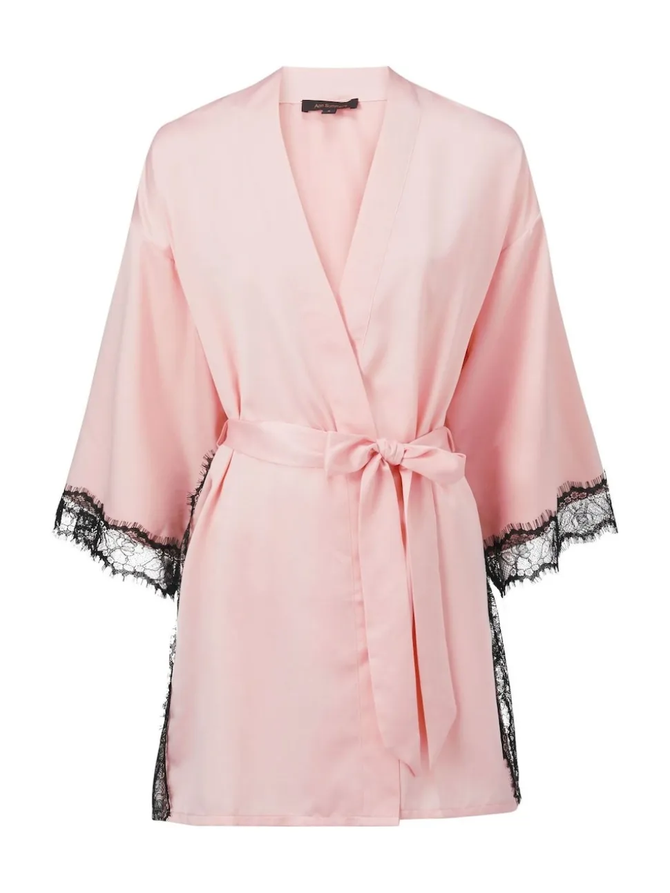 Ann Summers Pink Satin Cherryann Robe Dressing Gown
