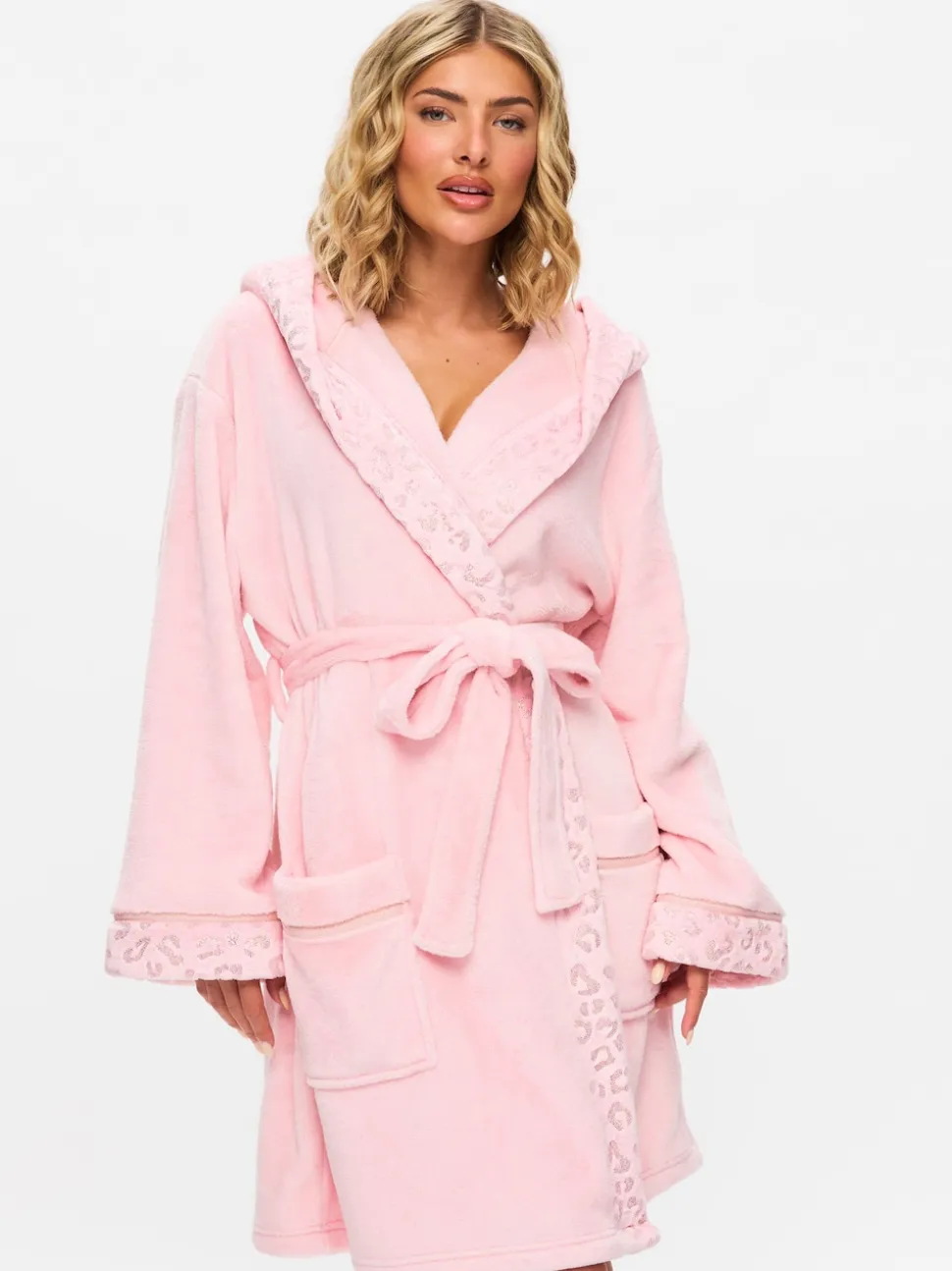 Ann Summers Pink Signature Sparkle Fluffy Robe