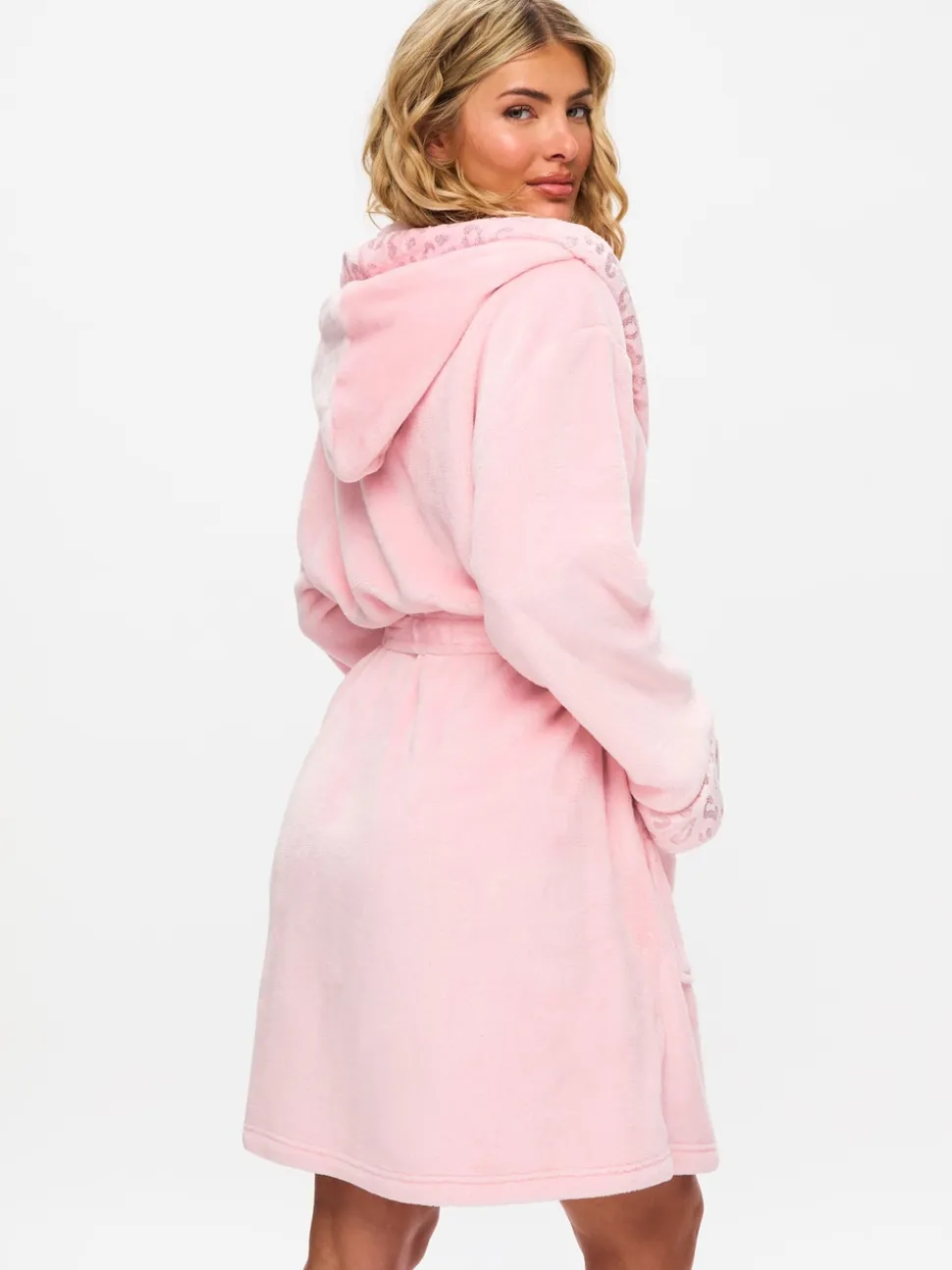 Ann Summers Pink Signature Sparkle Fluffy Robe