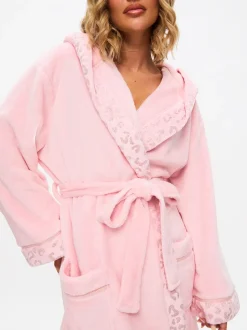 Ann Summers Pink Signature Sparkle Fluffy Robe