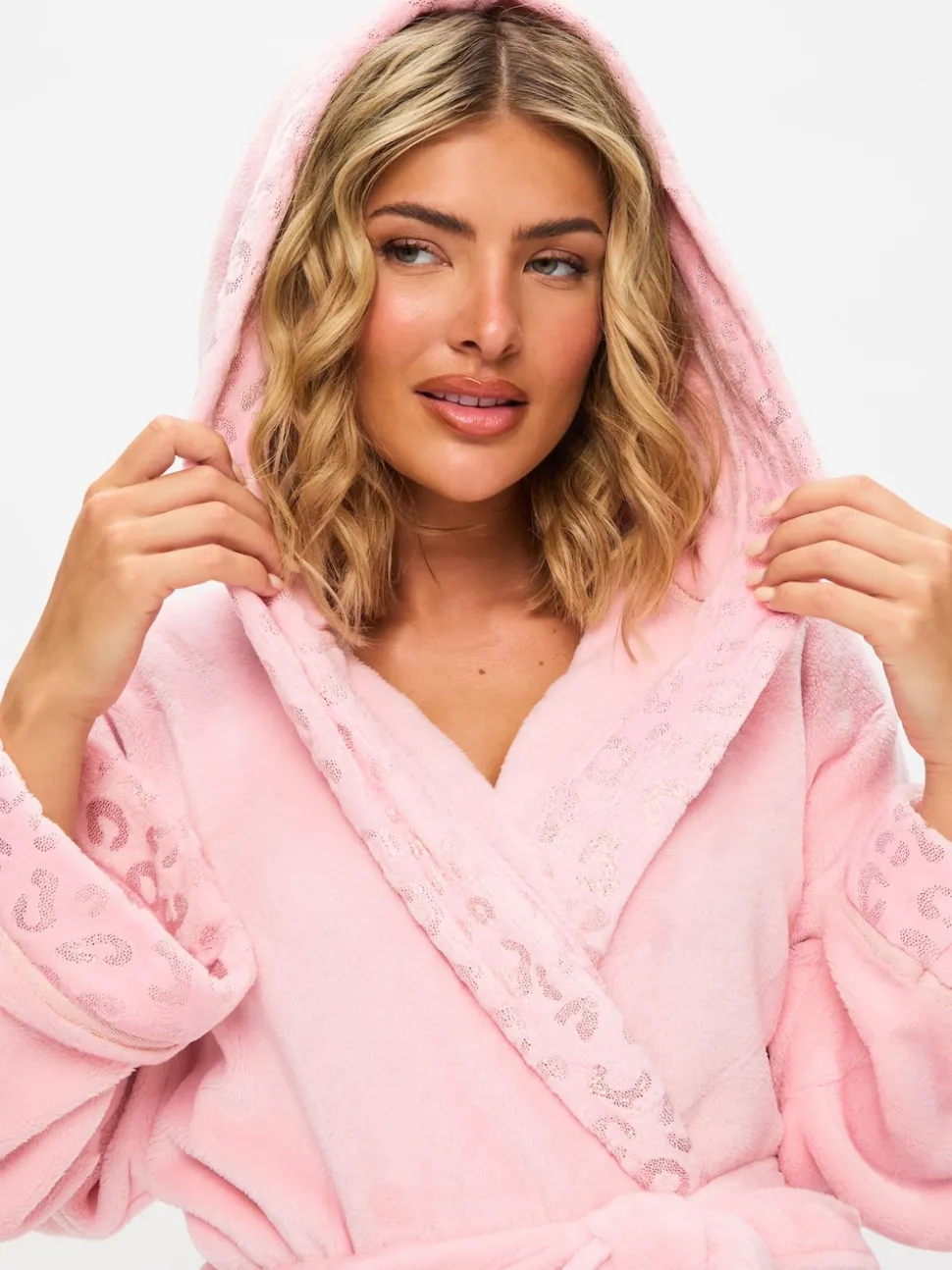 Ann Summers Pink Signature Sparkle Fluffy Robe