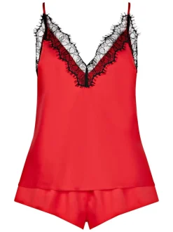 Ann Summers Red Cerise Satin Cami Set