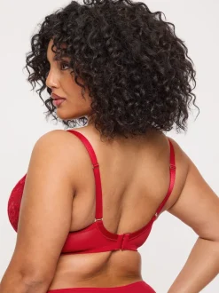 Ann Summers Red DD+ Non Pad Plunge Sexy Lace Bra