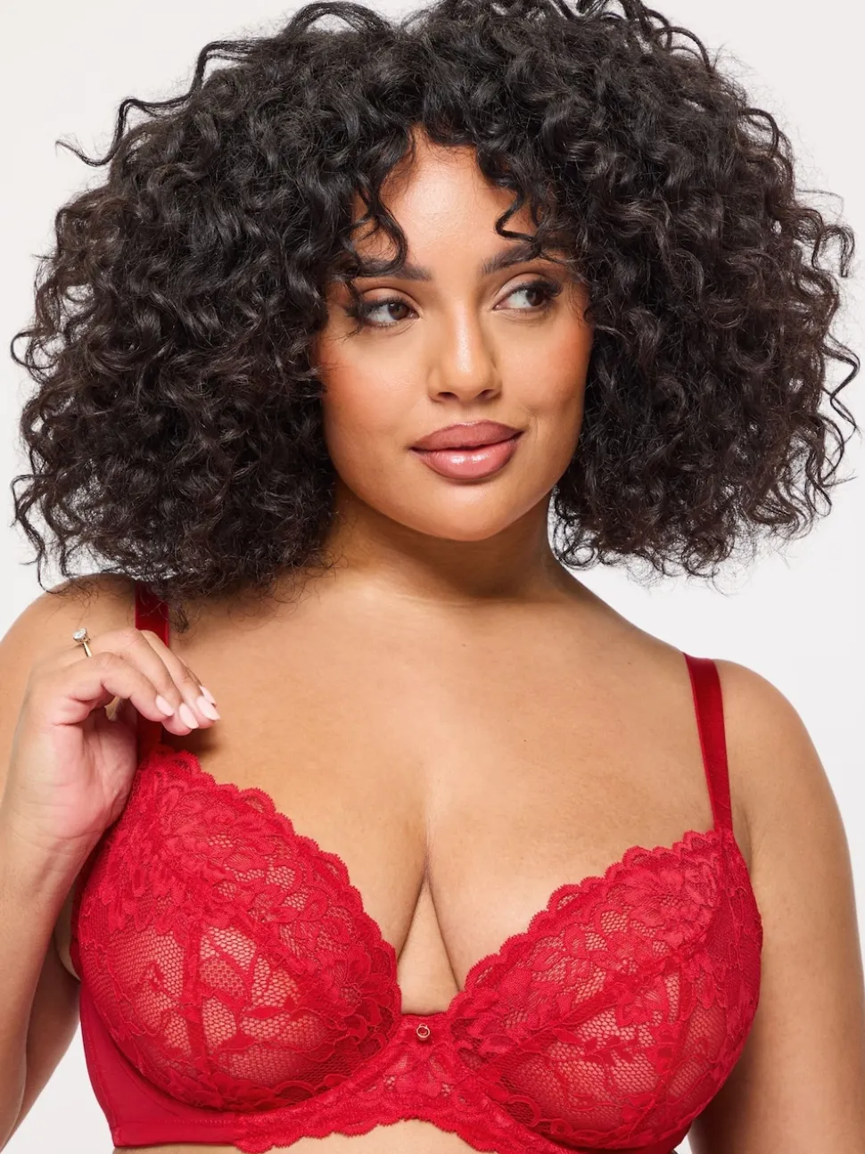 Ann Summers Red DD+ Non Pad Plunge Sexy Lace Bra