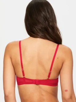 Ann Summers Red Non Pad Plunge Sexy Lace Bra