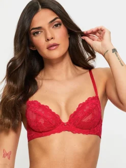 Ann Summers Red Non Pad Plunge Sexy Lace Bra